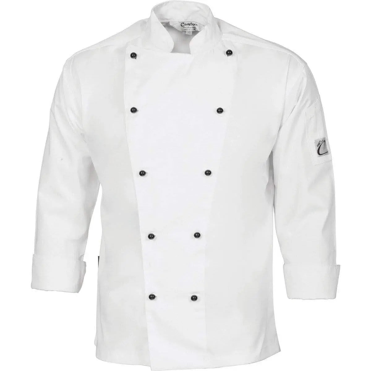 Dnc Workwear Cool-breeze Cotton Long Sleeve Chef Jacket - 1104 Metro Workwear.
